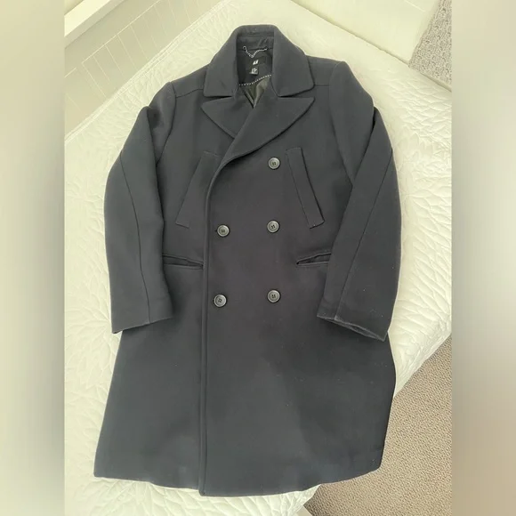 double breasted coat mens coats h and m
